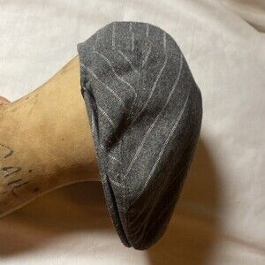 Jaxon Wool blend cabbie newsboy snap stripe gray large gatsby costume unisex hat